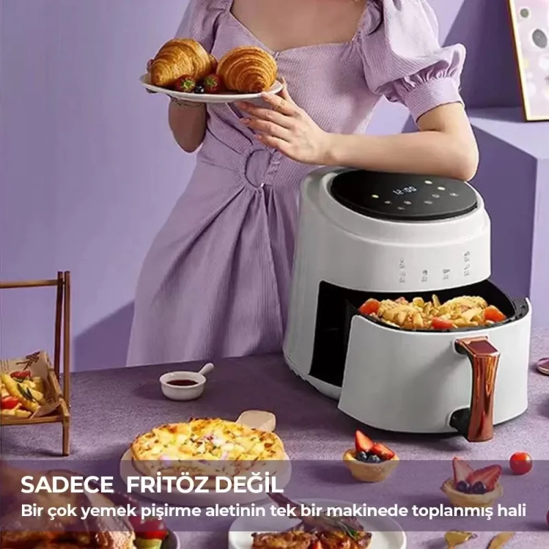 Kings 8 Litre Air Fryer Sıcak Hava Fritözü