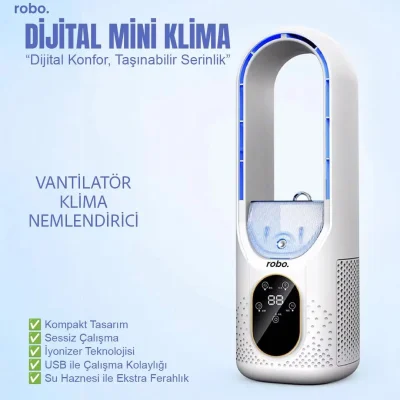 robo Kişisel Taşınabilir Mini Klima 4’ü Bir Arada