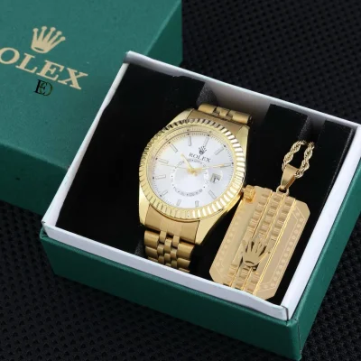 Rolex Çelik Saat Seti